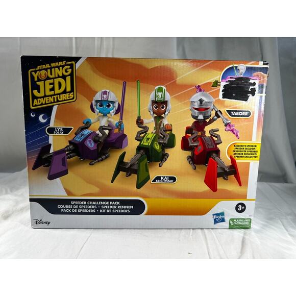 Star Wars Young Jedi Adventures Speeder Challenge Pack Disney Hasbro 2023 NEW - Picture 1 of 12